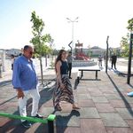 Çeşme Belediye Başkanı Lâl Denizli, park ve bahçelerdeki çalışmaları yerinde inceledi