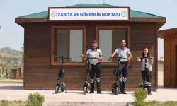 Nevşehir Kahveci Dağı’nda Scooterli güvenlik görevlileri