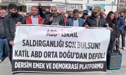 ABD ve İsrail'in İran'a saldırıları Tunceli'de protesto edildi