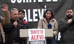 Alevi örgütleri Suriye'deki Alevilere yönelik saldırıları Samandağ'da protesto etti