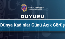 Ceza ve Tevkifevleri Genel Müdürlüğü, 8 Mart'ta hükümlü ve tutuklu kadınlara görüş izni verildiğini açıkladı
