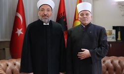Diyanet İşleri Başkanı Arpaguş'tan Kuzey Makedonya İslam Dini Birliği Başkanı Şakir Fetahu'ya ziyaret