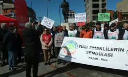 Emekliler Rize Pazar'da sokağa çıktı: Emeklileri yok sayanları biz de yok sayacağız