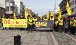Fatma Nur Çelik'in öğrencisi tarafından öldürülmesi... Eğitim Sen üyelerinden Edirne'de protesto