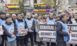 Gaziantep'te, BİRTEK-SEN Genel Başkanı Türkmen'in serbest bırakılması için eylem