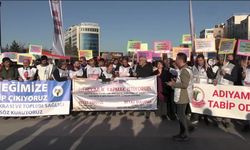 Hekimlerin Ankara'ya 'Beyaz Yürüyüşü' Diyarbakır'dan başladı: TTB Başkanı Azap: Başka bir sağlık sistemi mümkündür
