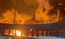 İsrail'in saldırısı sonrası Tahran'daki Şehran petrol deposunda yangın çıktı