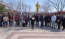 Karacasu'da öğretmenler eylem yaptı: Bakan Yusuf Tekin'e soruyoruz, daha kaç öğretmenimizin can vermesi gerekiyor?