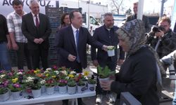 Manisa Büyükşehir Belediyesi'nden 8 Mart'ta kadınlara çiçek sürprizi