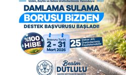 Manisa Büyükşehir Belediyesi'nin 'Damlama Sulama Borusu Bizden' destek programına başvurular başladı