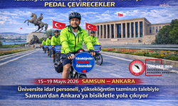 ÜNİPERSEN'den Samsun'dan TBMM'ye bisikletli eylem: 'Yükseköğretim tazminatı için pedal çevireceğiz'