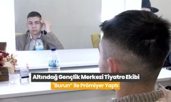 Altındağ Gençlik Merkezi Tiyatro Ekibi, 'Burun' ile prömiyer yaptı