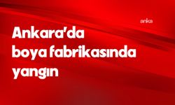 Ankara'da boya fabrikasında yangın
