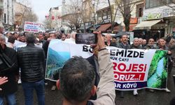 Bingöl'de 'HES' protestosu: 'Devlet ormanımıza, toprağımıza göz koyup; göz koyanlara karşı susuyor'
