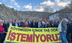 CHP'li Rızvanoğlu, Çorum'da taş ocağına karşı mücadele eden köylülerle bir araya geldi