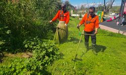 Çukurova Belediyesi'nden park ve yeşil alanlarda yoğun mesai
