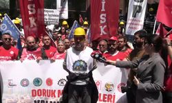 DİSK'e bağlı sendikalardan Doruk Madencilik işçilerine destek ziyareti... Madenci eşi: 'Zengine adalet istediği gibi, fakire adalet istediğiniz gibi midir?'