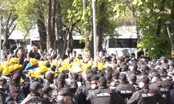 Doruk Madencilik işçilerinin Enerji ve Tabii Kaynaklar Bakanlığı'na yürümesine polis engeli