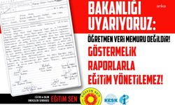 Eğitim Sen, MEB'in 'Öğrenci Gelişim Raporu' uygulamasından vazgeçmesini istedi