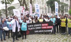 İzmir'de sağlıkta şiddete protesto