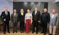 Konak'ta Makedonya rüzgarı esti: Konak Belediye Başkanı Mutlu, THP Genel Başkanı Enes İbrahim ve heyetini ağırladı