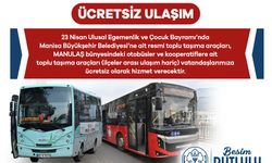 Manisa'da 23 Nisan'da ulaşım ücretsiz olacak