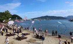 Marmaris Burunucu'nda uçurtmalar gökyüzünü renklendirdi