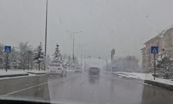 Yoğun kar yağışı Erzurum'u beyaza bürüdü