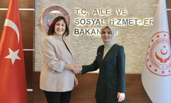 Aile ve Sosyal Hizmetler Bakanı Göktaş, AB Komiseri Suica ile görüştü