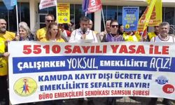 BES Samsun Şubesi, SGK önünde eylem yaptı
