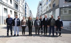 Karşıyaka Belediye Başkanı Ünsal, Demirköprü Mahallesi'ndeki yol çalışmalarını yerinde inceledi