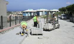 Kuşadası Belediyesi, Değirmendere'deki yol çalışmasında sona yaklaşıyor