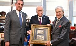 MHP Genel Başkanı Bahçeli, Rahmi Koç ve Ali Koç'u makamında kabul etti