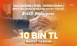 Tekirdağ Büyükşehir Belediyesi'nden yardıma tam bağımlı yakını olan ailelere 10 bin TL destek