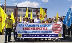 Gaziantep'teki eğitimcilerden Ankara'da gözaltına alınan meslektaşlarına dayanışma mesajı