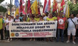 İzmir'den açlık grevindeki özel sektör öğretmenlerine destek