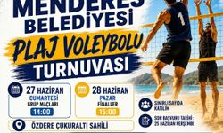 Menderes sahillerinde plaj voleybolu zamanı