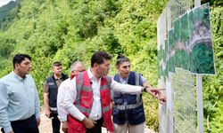 Ortahisar Belediye Başkanı Kaya'dan yapımı süren Çağlayan Şelalesi Projesi'nde inceleme