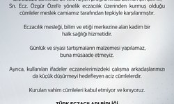 Türk Eczacılar Birliği'nden Berhan Şimşek'e kınama