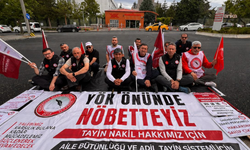 ÜNİPERSEN'in YÖK önündeki tayin hakkı nöbeti üçüncü gününde