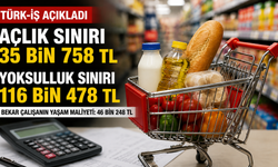 TÜRK-İŞ açıkladı: Açlık sınırı 35 bin 758, yoksulluk sınırı 116 bin 478 liraya çıktı