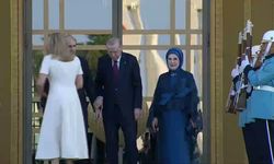 Cumhurbaşkanı Erdoğan ile Emine Erdoğan, NATO ülkelerinin liderleri ve eşlerini Cumhurbaşkanlığı'nda karşıladı
