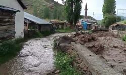 Erzurum Oltu'da sağanak sonrası dere taştı: Evleri su bastı