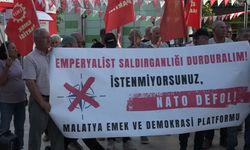 Malatya'da 'NATO'ya hayır' eylemi: 'Barışın ve halkların sesi yükseliyor'