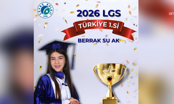 Çevre Koleji öğrencisi Berrak Su Ak, LGS'de 500 tam puan aldı