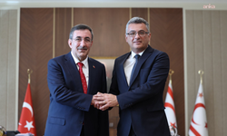 Cumhurbaşkanı Yardımcısı Yılmaz, KKTC Cumhurbaşkanı Erhürman ile bir araya geldi
