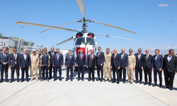 Cumhurbaşkanı Yardımcısı Yılmaz, KKTC'de yangın söndürme helikopteri teslim programına katıldı