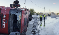 Malatya'da itfaiye aracı kaza yaptı: 3 itfaiyeci yaralandı