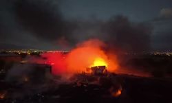 Hurda geri dönüşüm alanındaki yangın 3 saatte söndürüldü