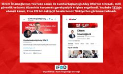 İmamoğlu'nun YouTube kanalı ve Cumhurbaşkanlığı Aday Ofisi hesabına erişim engeli kararı